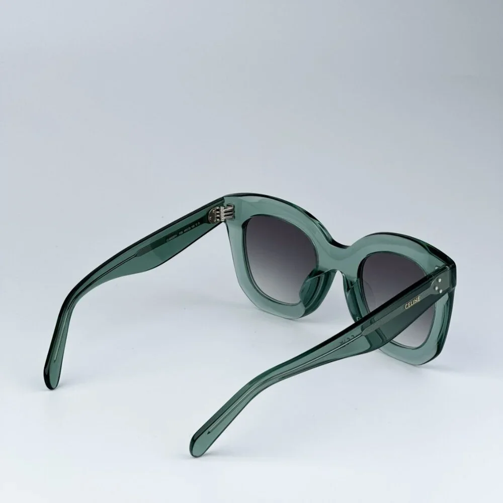 Celine CL4005FN/S 93B BRAND NEW Sunglasses  Light Green Gradient Smoke Geometric - Picture 6 of 11